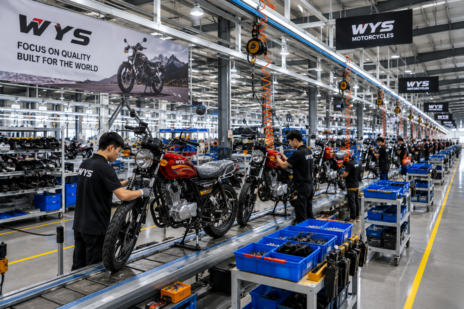 YiHong motorcycle factory production line